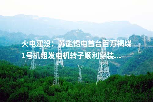 火電建設：蘇能錫電首臺百萬褐煤1號機組發電機轉子順利穿裝就位