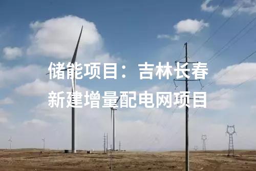 儲能項目：吉林長春新建增量配電網項目