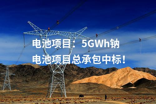 電池項目：5GWh鈉電池項目總承包中標(biāo)！