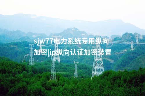 sjw77電力系統專用縱向加密|ip縱向認證加密裝置