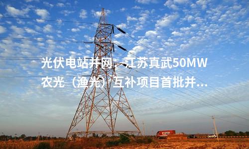 光伏電站并網:江蘇真武50MW農光(漁光)互補項目首批并網